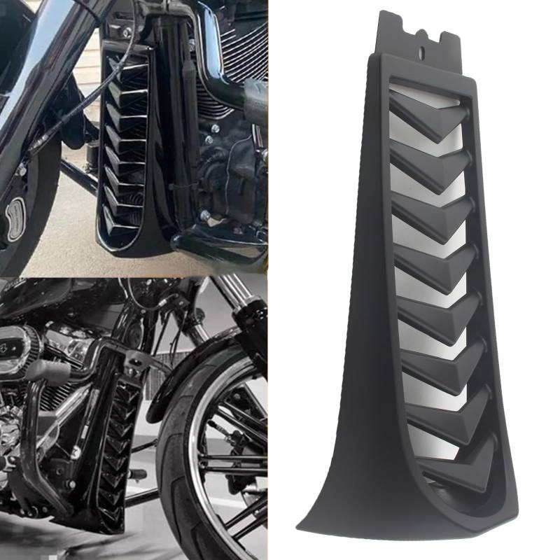 FINMOKAL Matt Schwarz Kinnverkleidung Spoiler Unterer Kühlerschutz Abdeckung Kompatibel mit Harley Softail Street Bob Breakout Fat Bob 2018-2023 von FINMOKAL