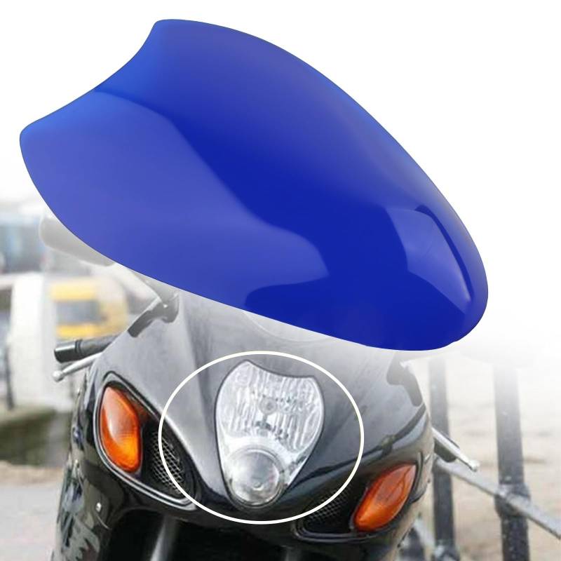 FINMOKAL Motorrad-Scheinwerfer-Objektivschutz, kompatibel mit Suzuki GSX-R1300 GSXR1300 1999-2007-Blau von FINMOKAL