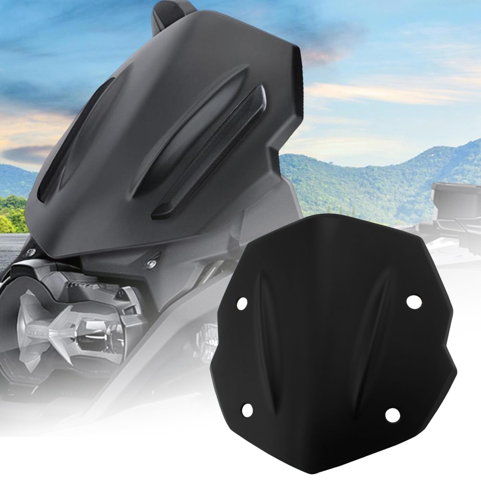 FINMOKAL Motorrad-Windschutzscheibe Windschutzscheibe Spoiler Luftabweiser für BMW R1250GS HP R1200GS LC 2018-2021 von FINMOKAL