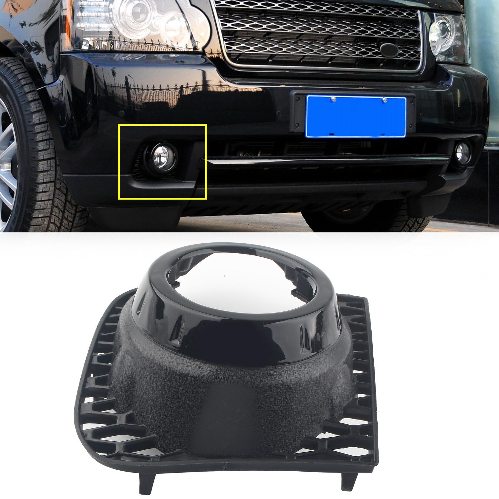 FINMOKAL Nebelscheinwerferblende für die rechte Seite, kompatibel mit Land Rover Range Rover 2010, 2011, 2012, Ersatznummer LR018234 von FINMOKAL