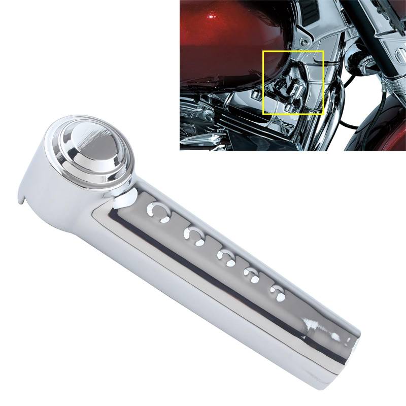 FINMOKAL Obere Stabilisator-Abdeckung aus verchromtem Aluminium, passend für Harley Touring Electra Glides Road Glides Road Kings Street Glides 2008–2016 von FINMOKAL