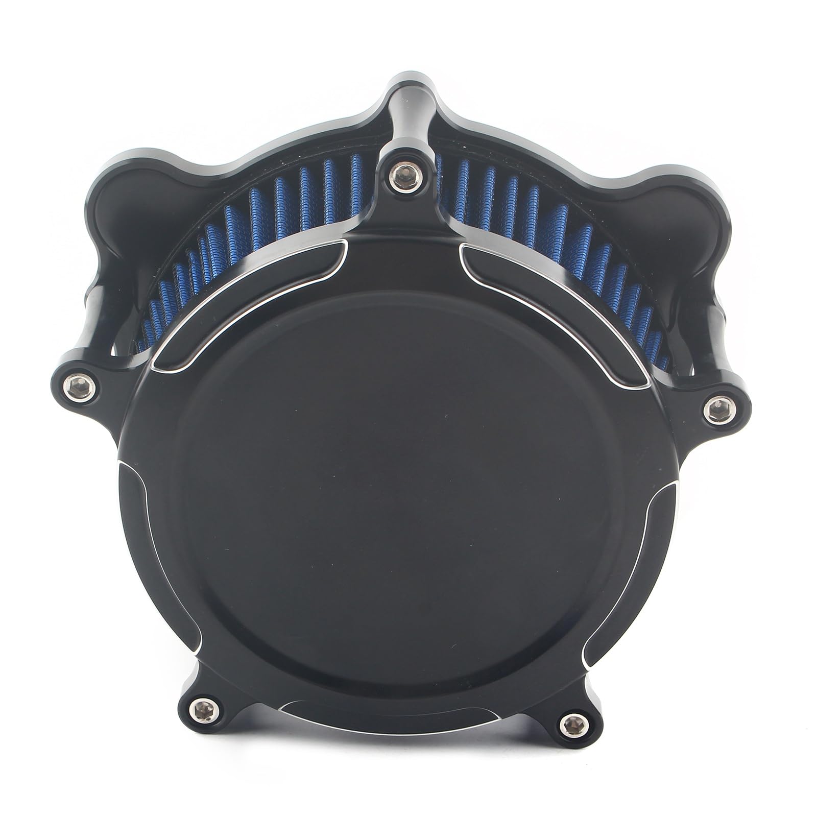 FINMOKAL Schwarz Luftreiniger Filter Blau Ansaugfilterelement Kompatibel mit Harley Dyna 93-16 Super Glide Softail Touring Road King Street Electra Glide 93-07 von FINMOKAL