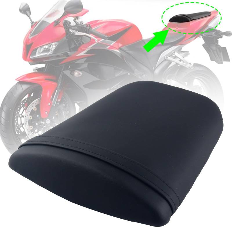 FINMOKAL Schwarz Motorrad hinten Sozius Beifahrersitz kompatibel mit Honda CBR600RR CBR 600 RR 2008 2009 2007-2020 von FINMOKAL