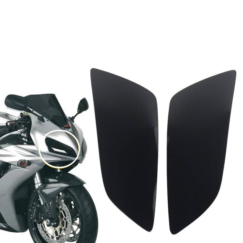 FINMOKAL Schwarze Frontscheinwerferschutzabdeckung, kompatibel mit Honda CBR600RR CBR 600RR 2003-2006 CBR1000RR 2004-2007 von FINMOKAL