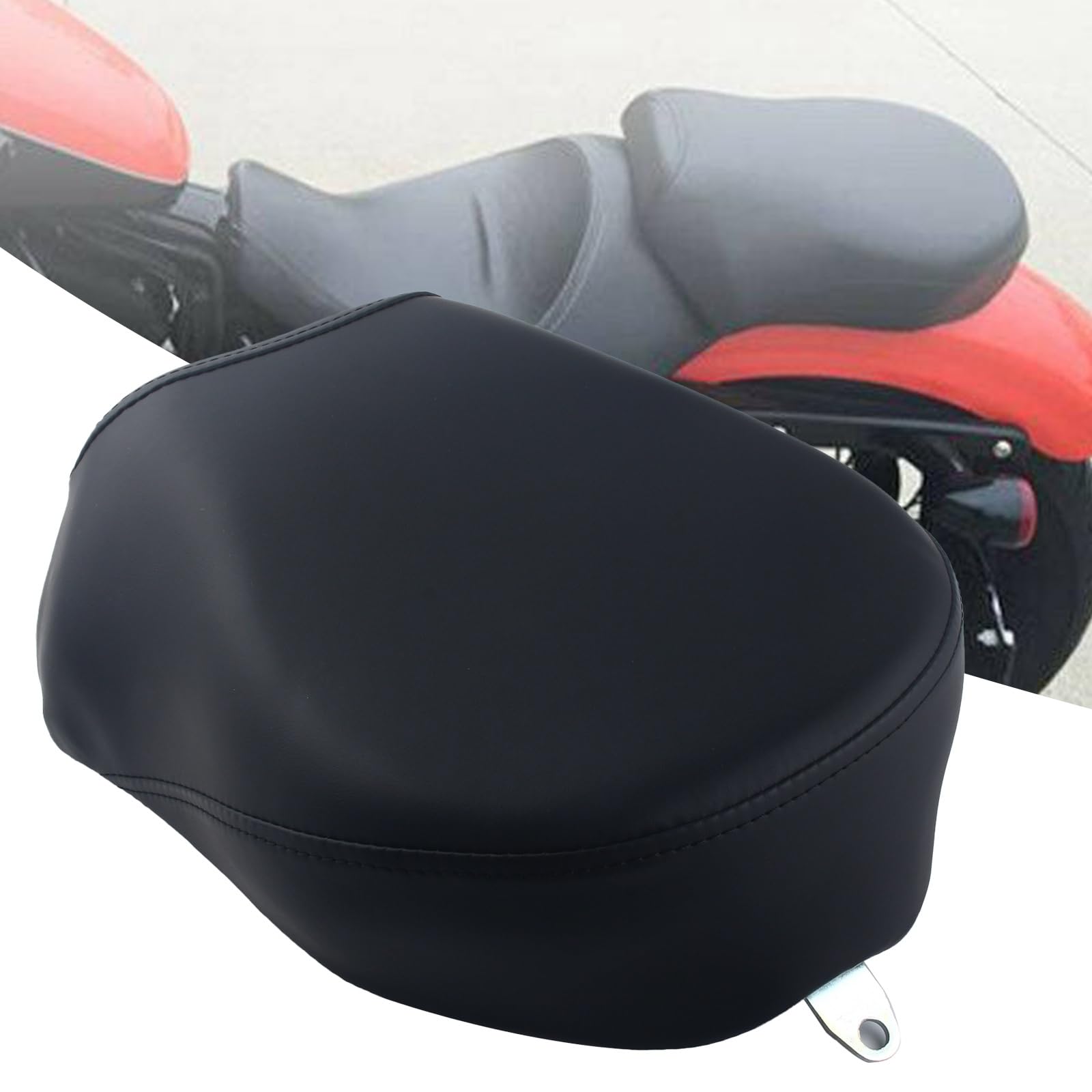 FINMOKAL Schwarzer Beifahrersitz hinten, kompatibel mit Harley Sportster XL 883 1200 883N 1200N 2007-2015 von FINMOKAL