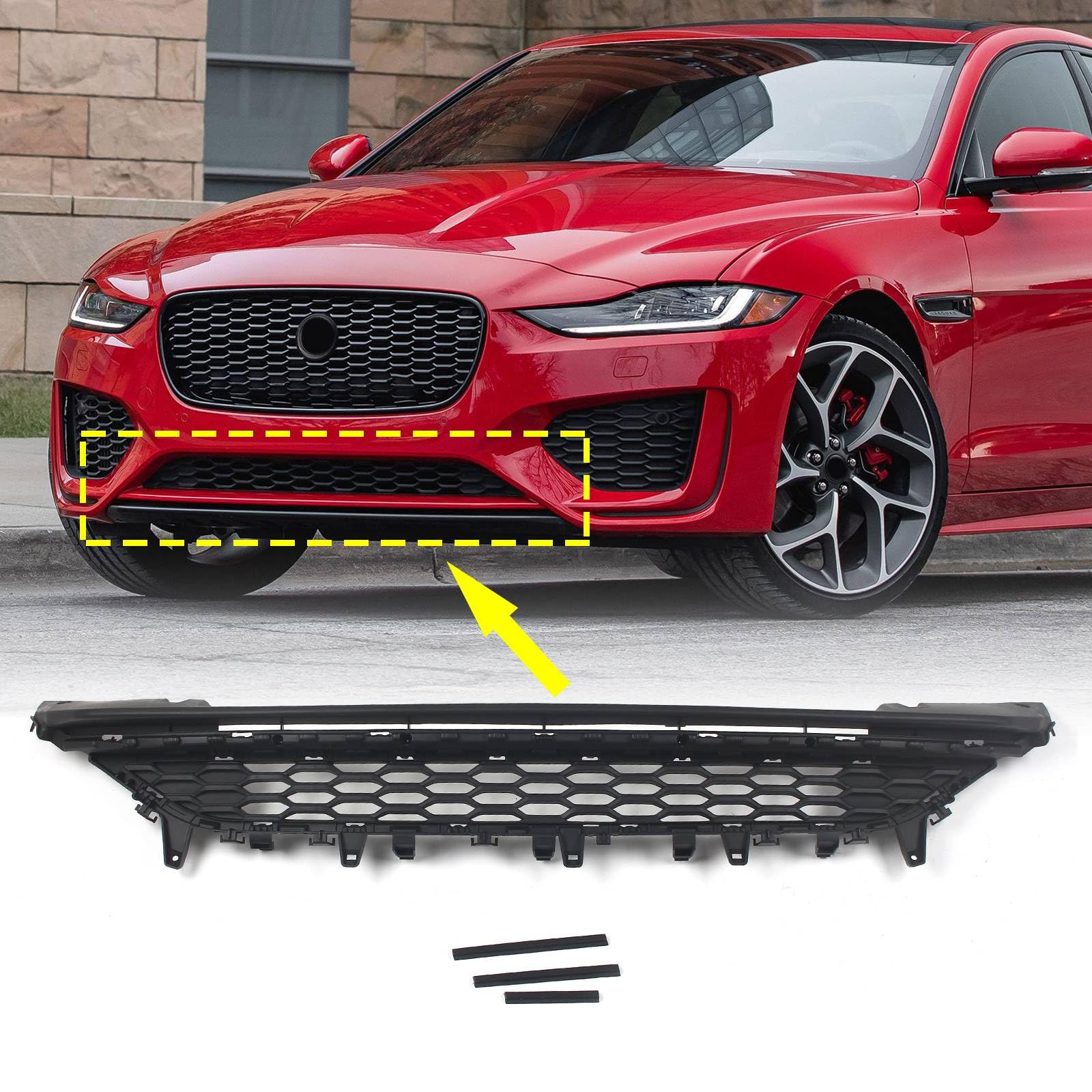 FINMOKAL Sport Style Frontstoßstangen-Untergrill für Jaguar XEL 2020-2022 T4N33295 von FINMOKAL