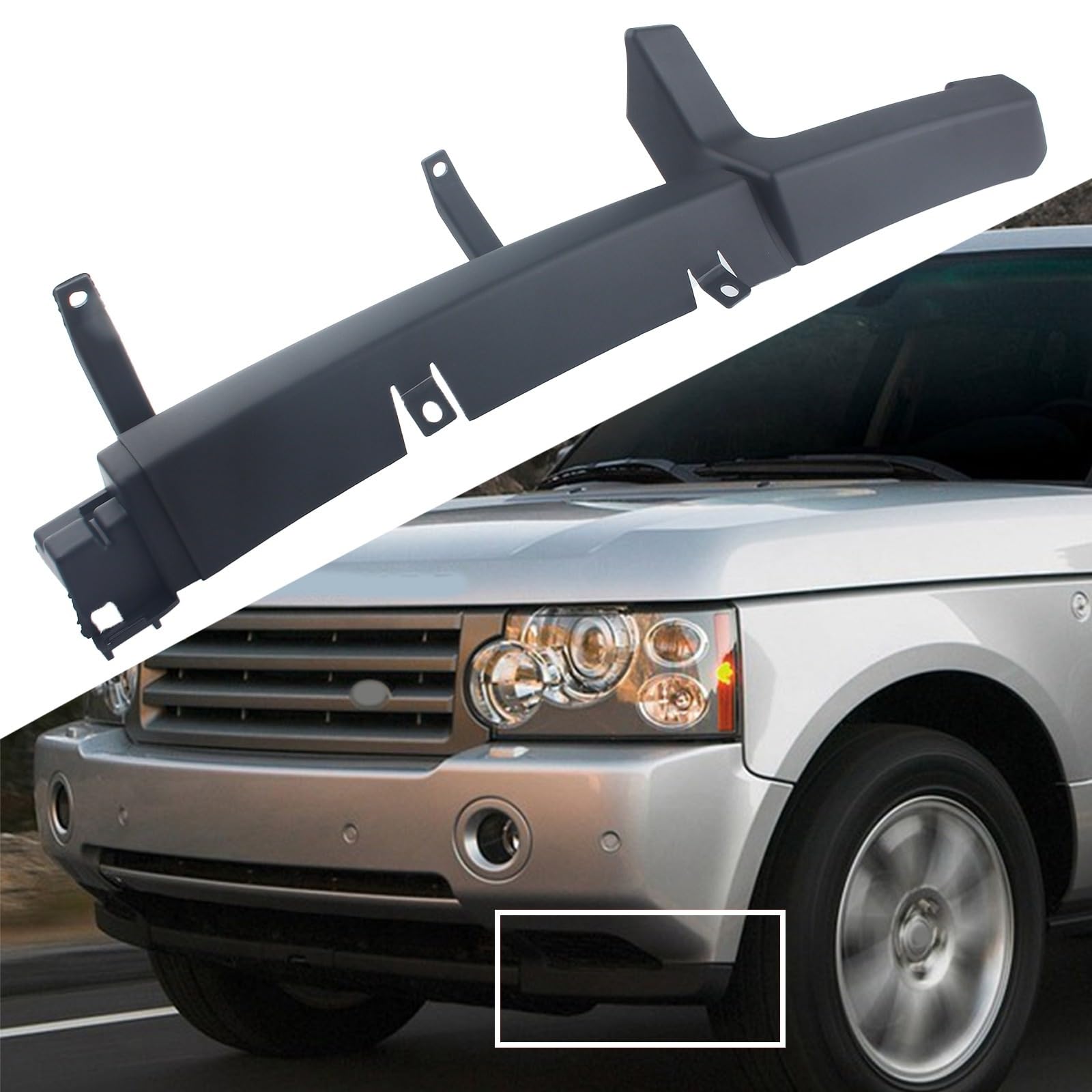 FINMOKAL Stoßstangen-Spoiler vorne unten links kompatibel mit L322 Range Rover 2006–2009 Teilenummer DFB500090 (nicht für Sportmodelle) von FINMOKAL