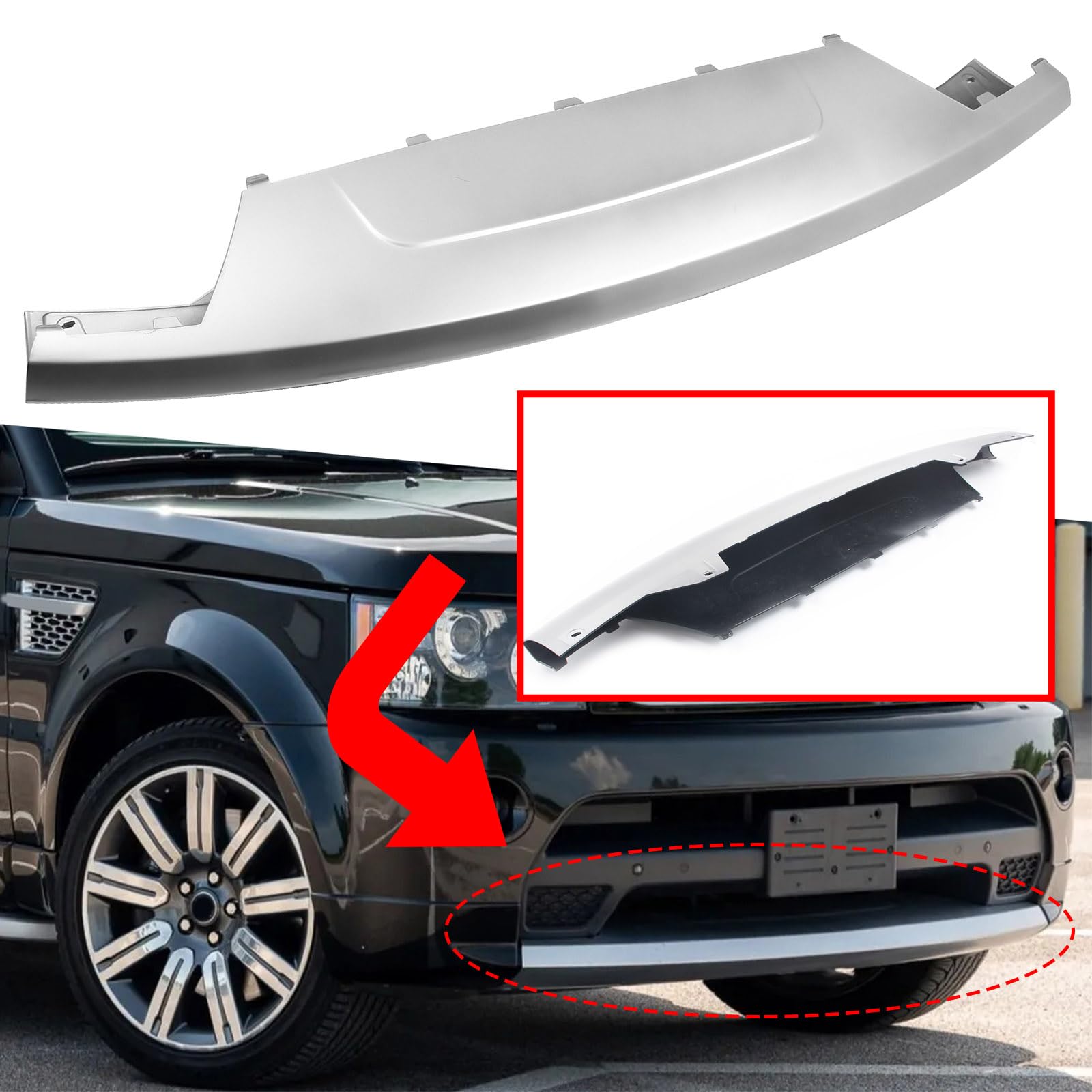 FINMOKAL Stoßstangenschutz für die vordere Stoßstange, kompatibel mit Land Rover Range Rover Sport 2010 2011 2012 2013 von FINMOKAL