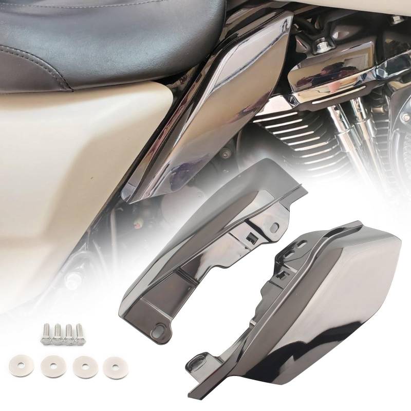 FINMOKAL Titan-Luftabweiser mit mittlerem Rahmen, kompatibel mit Harley Touring Street Road Electra Glide Tri Glide Road King 2017–2022 von FINMOKAL