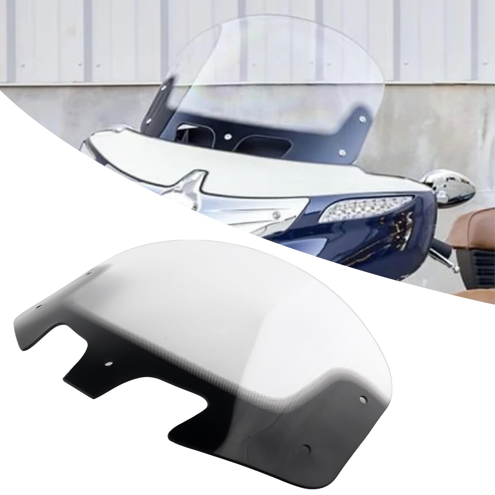 FINMOKAL Transparenter ABS-Windschutzscheiben-Schutz, Windsplitter, kompatibel mit Indian Chieftain 2014–2019 Roadmaster 2015–2019 von FINMOKAL