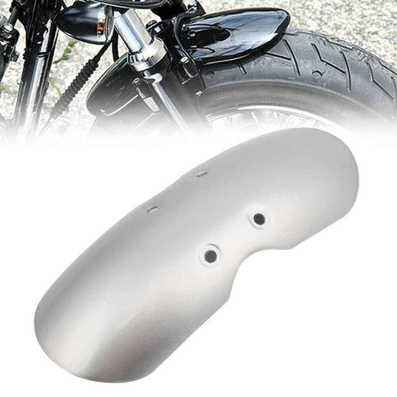 FINMOKAL kurzer Kotflügel vorne passend für Triumph (luftgekühlt) 2001-2016 Bonneville / T100 / Scrambler/Thruxton 900 Chrom von FINMOKAL