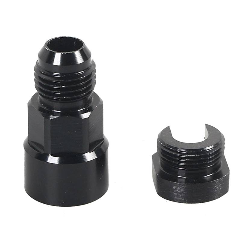 FIRSTXIU 6AN 8AN Stecker Auf 3/8 5/16 Schlauch Gerade Fitting Adapter AN6 3/8" AN6 5/16" Aluminium Schwarz von FIRSTXIU