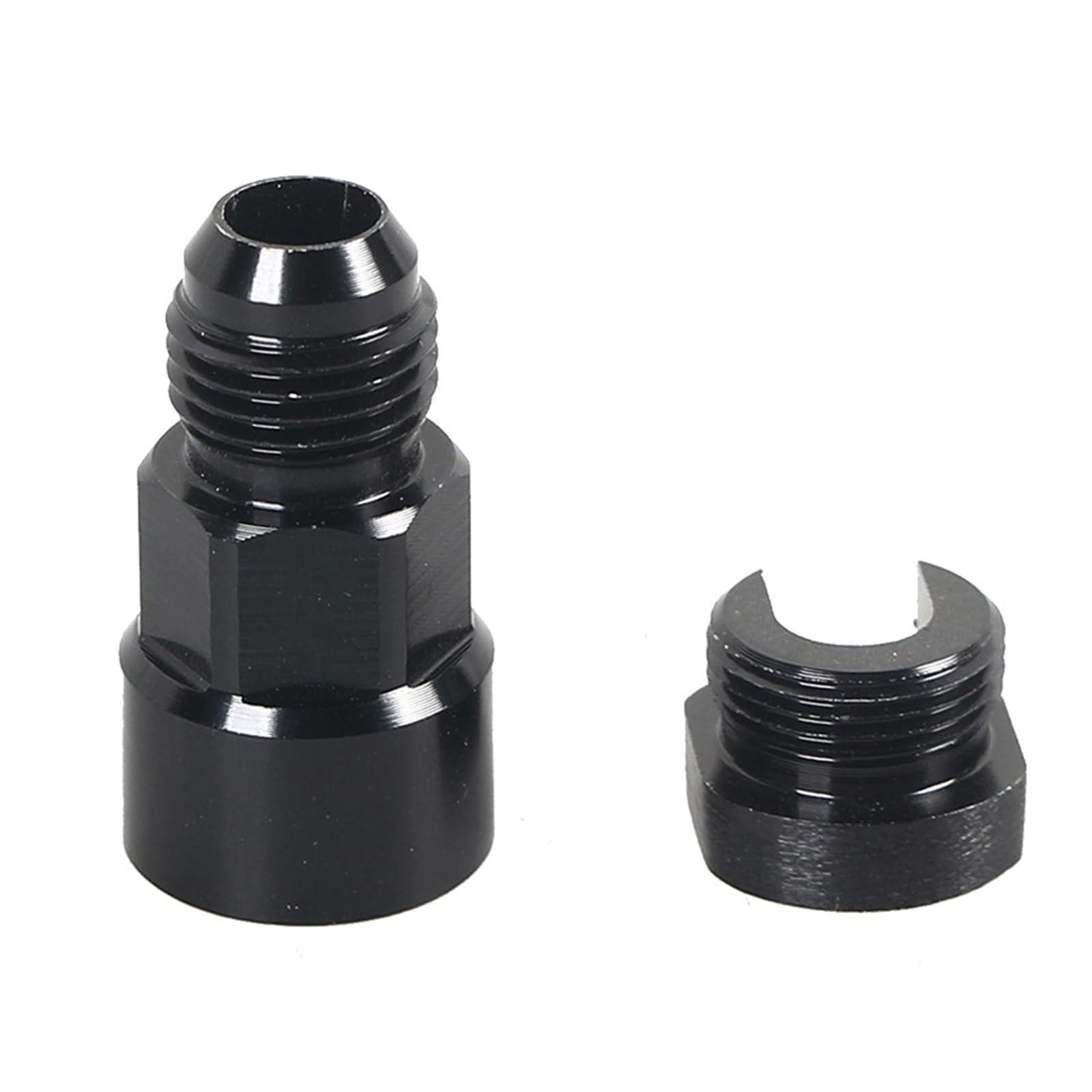 FIRSTXIU 6AN 8AN Stecker Auf 3/8 5/16 Schlauch Gerade Fitting Adapter AN6 3/8" AN6 5/16" Aluminium Schwarz von FIRSTXIU