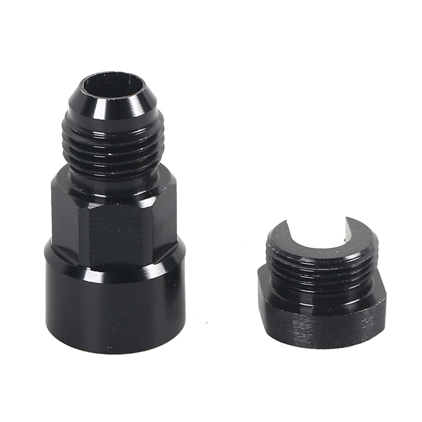 FIRSTXIU 6AN 8AN Stecker Auf 3/8 5/16 Schlauch Gerade Fitting Adapter AN6 3/8" AN6 5/16" Aluminium Schwarz von FIRSTXIU