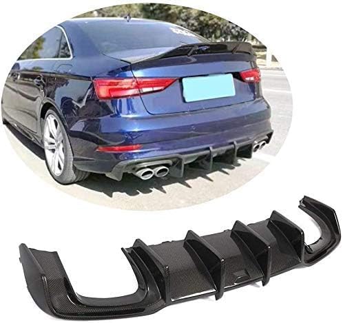 Auto Heckspoiler Heckstoßstange Lip Diffusor für Au-di S3 A3 2017 2018 2019, Lippe Hecklippe Haifischflosse Spoiler Splitter Antikollisions Außenzubehör von FIXCOR