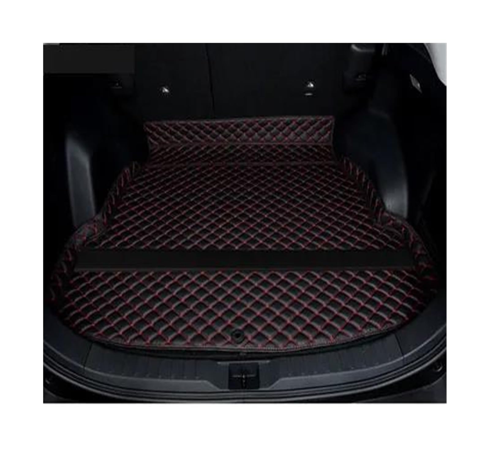 Auto Stamm Matten Für Toyota Für Rav4 XA50 50 2019 2020 Auto Fracht Hinten Boot Liner Wasserdicht Schützen Zubehör Kofferraummatte Auto(Black red,1pc) von FIXCOR