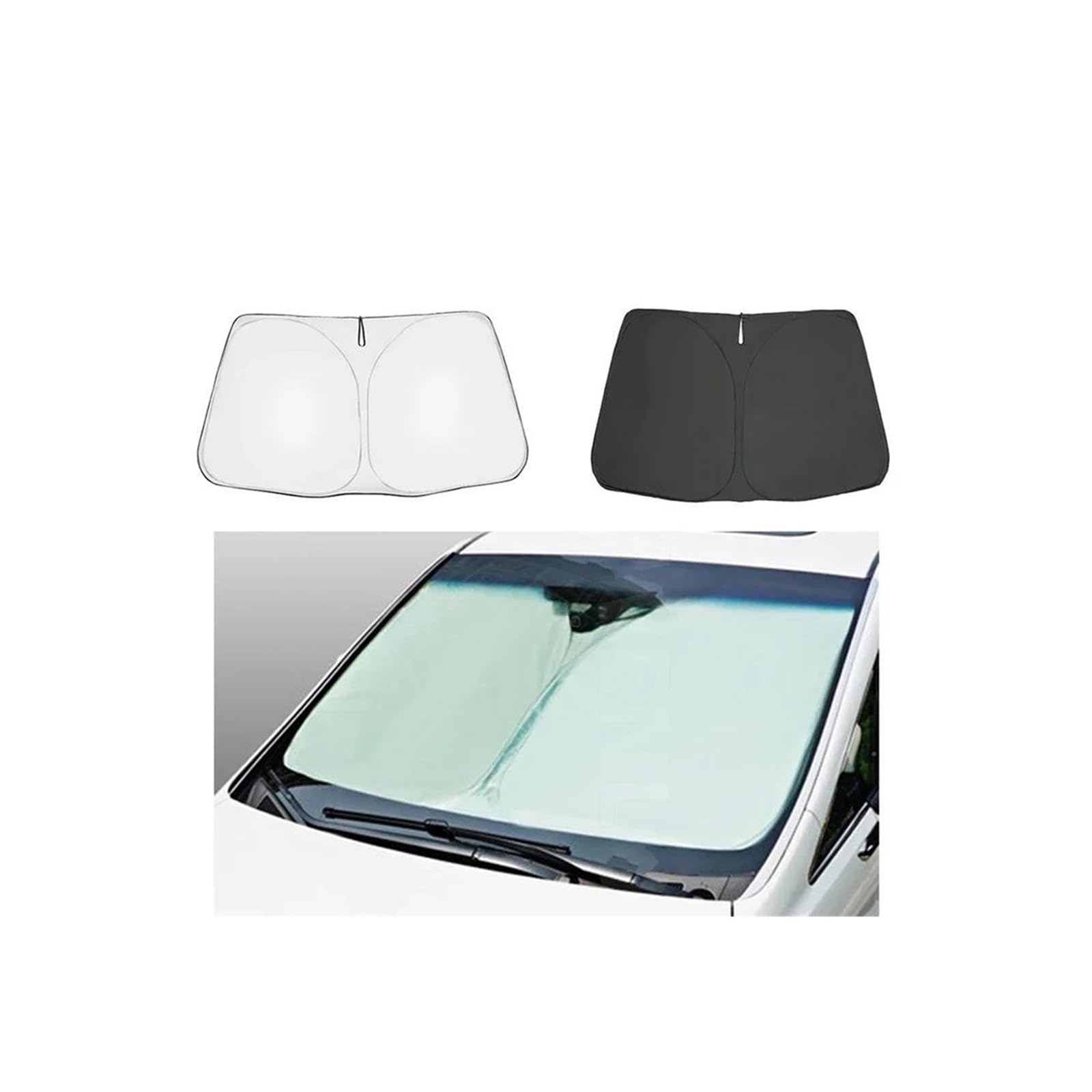Frontscheibe Sonnenschutz Für Hintere Seitenfenster Für C&hevrolet Für Holden Für Malibu V400 2016-2023 Sonnenschutz Für Vordere Windschutzscheibe(Silver black) von FIXCOR
