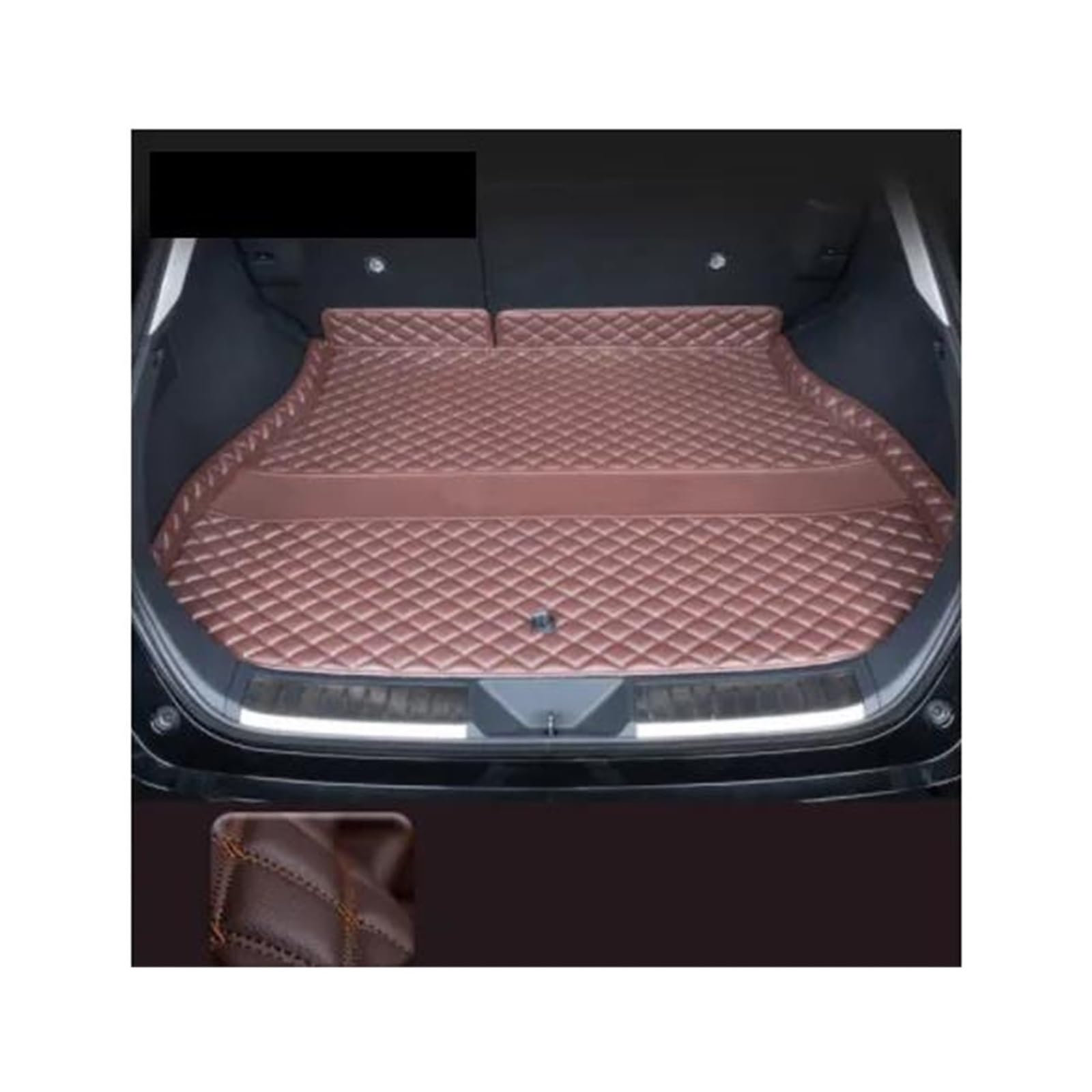 Für Toyota Für Harrier 2021 2022 Auto Boot Mat Hinten Stamm Liner Cargo Leder Boden Teppich Fach Matten Schutz Zubehör Kofferraummatte Auto(Brown 1 pcs) von FIXCOR