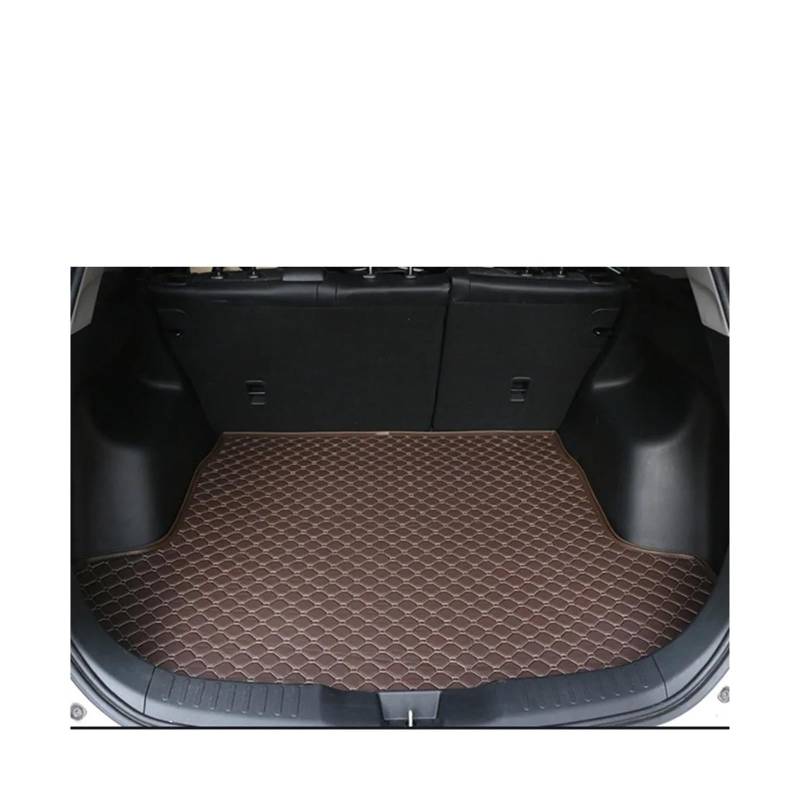 Kofferraum Matte Wasserdicht Schwanz Boot Teppiche Flache Seite Fracht Teppich Pad Liner Für Citroen C5 Für Aircross 2017-2023 Kofferraummatte Auto(Coffee) von FIXCOR