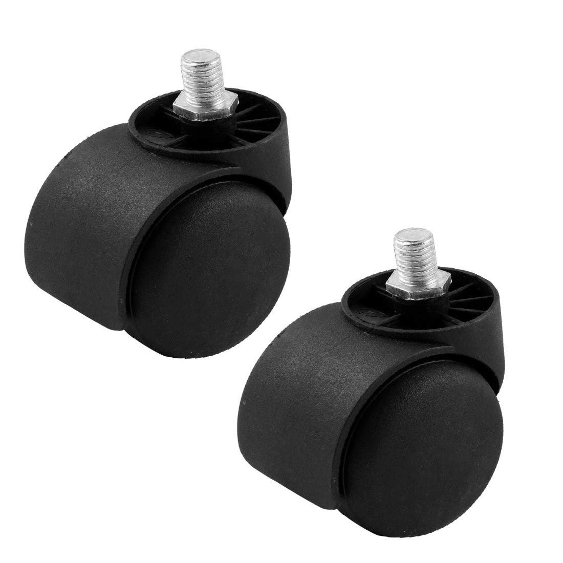 New Lon0167 2 Stück 12 mm x 8 mm montiert Schraubsatz 2" Durchmesser Doppelradlenkrad (2pcs 12mm x 8mm montierter Screwstem 2' 'Durchmesser Double Wheel Caster) von FIYA