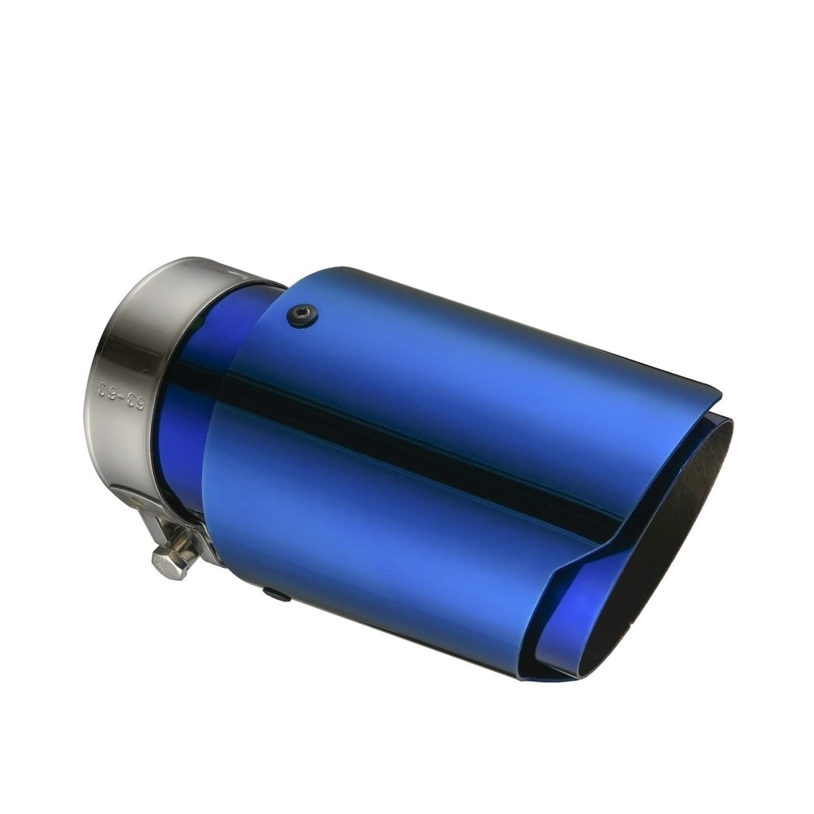 Auto Auspuffblende Auto-Edelstahl-Schalldämpfer-Spitze-Auspuffanlage-Universal-gerade Blaue Dekoration-Auspuffrohr-Schalldämpfer Auto Auspuff Endrohr(54mm-101mm) von FIYFIOW