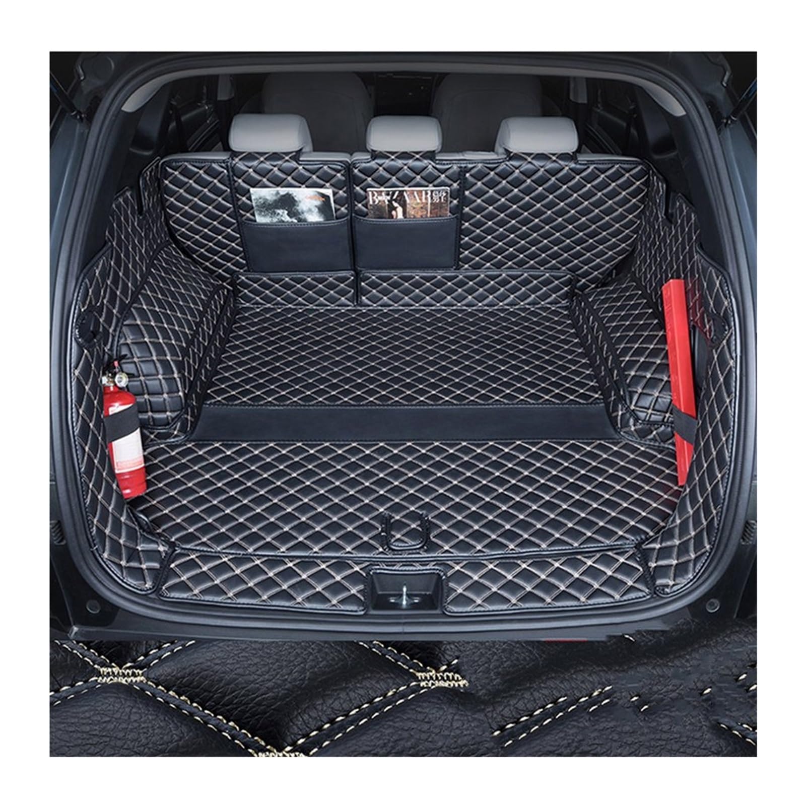 Auto Kofferraum Schutzmatte Für Hyundai Für Tucson 2021-2023 Für NX4 N Auto Stamm Schutz Matten Linie Cargo-Liner Teppiche Pad Innen Boot (Farbe : Full Cover C) von FIYFIOW