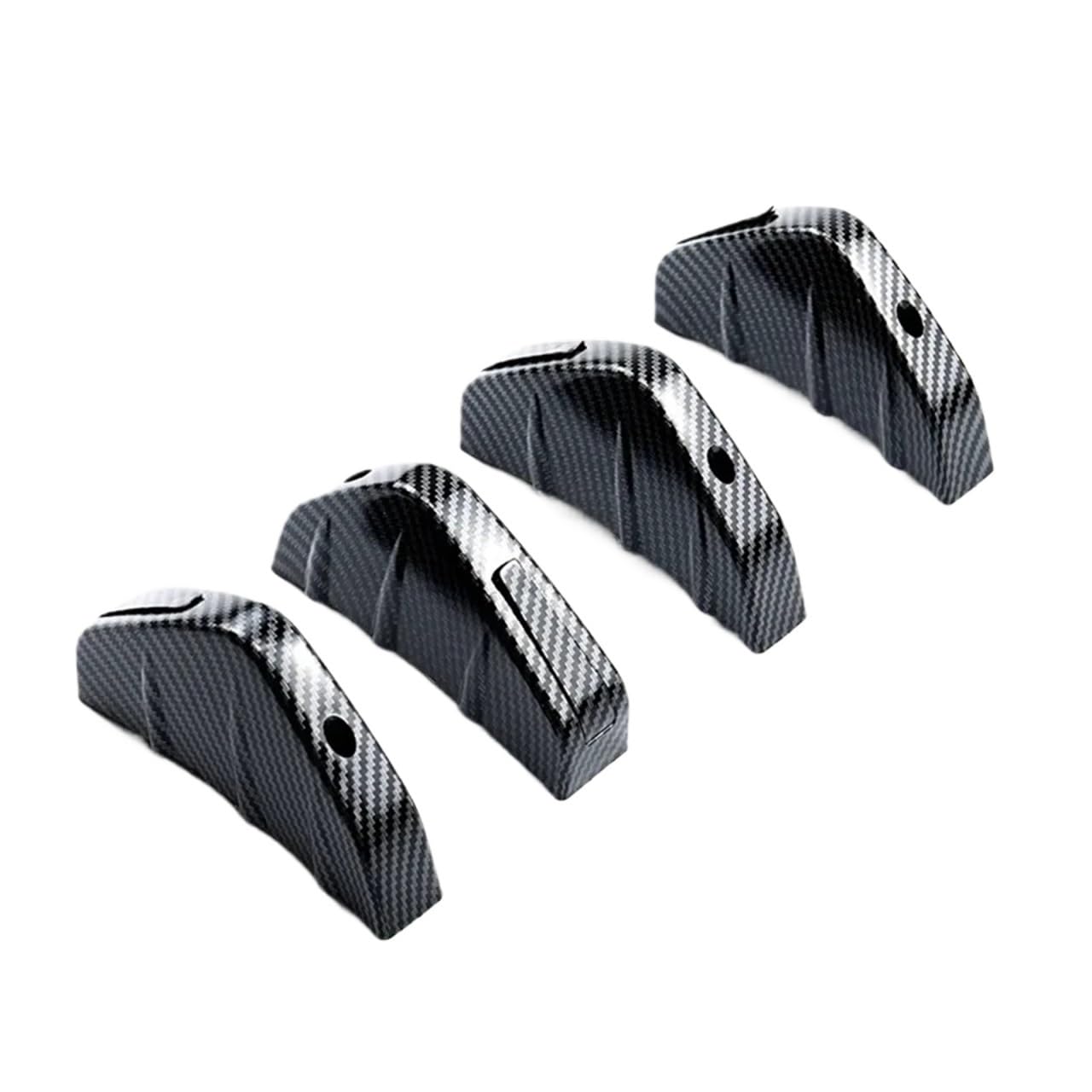 Heckflügel 4 Pcs Mini Hinten Lip Universal Auto Zubehör Shark Fins Diffusor Splitter Spoiler Heckspoiler(Kohlefaser-Optik) von FIYFIOW