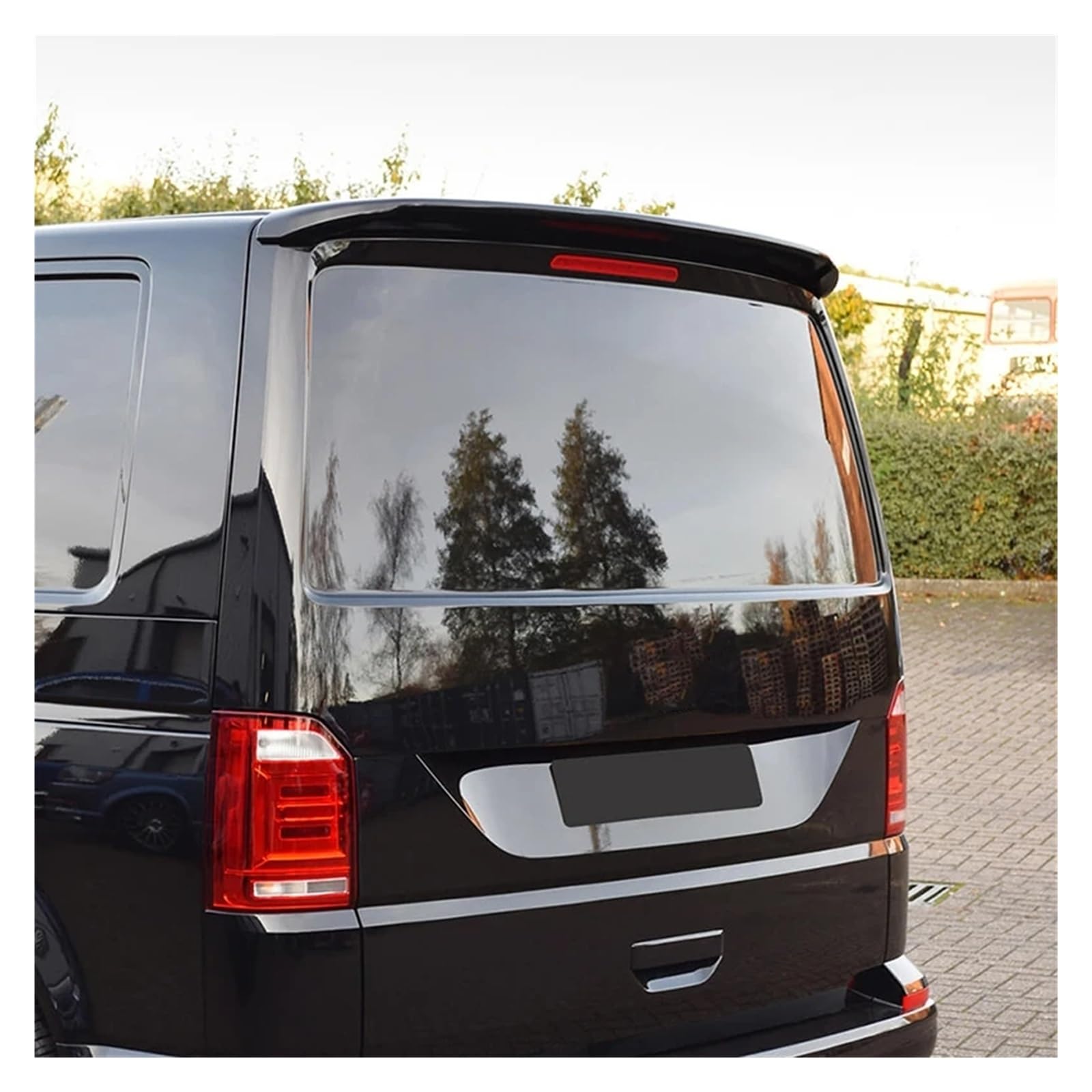 Heckflügel ABS Car Rear Wing Sportline Tailgate Spoiler Glossy Black Für VW Für Transporter T6 T6.1 2015 2016 2017 2018 2019 Spoiler Wing Heckspoiler(No Paint) von FIYFIOW