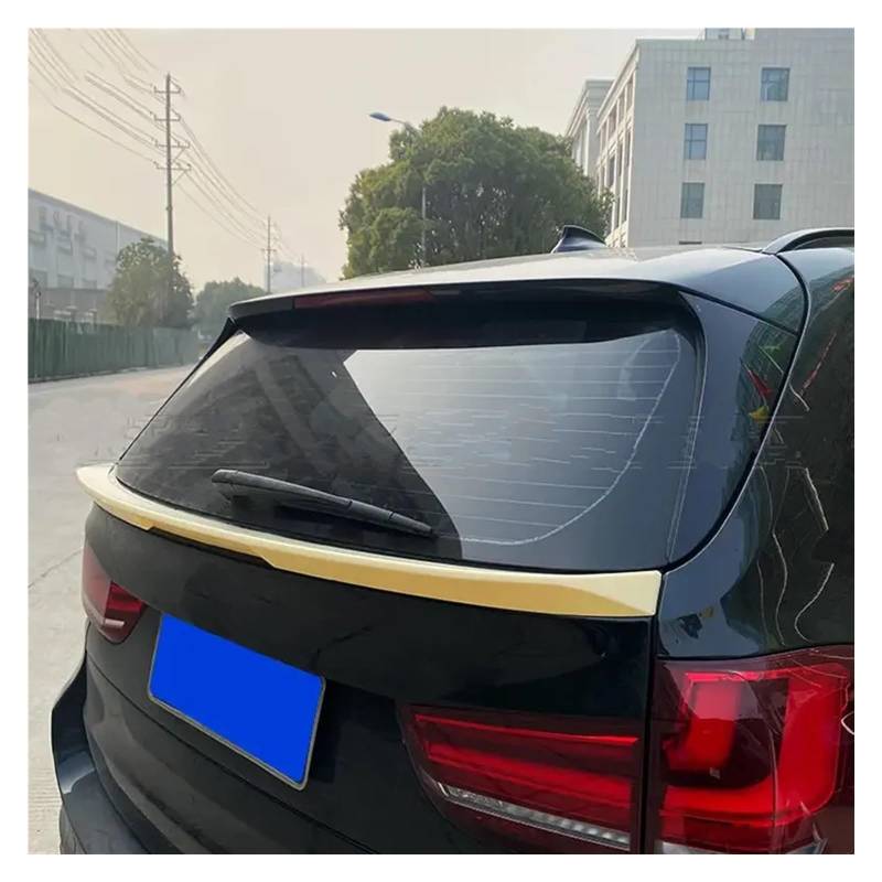 Heckflügel ABS Glänzend Schwarz Carbon Look Hinten Mittleren Dach Spoiler Flügel Für X5 F15 2014 2015 2016 2017 2018 Stamm Spoiler Flügel Heckspoiler(Carbon Fiber Pattern) von FIYFIOW