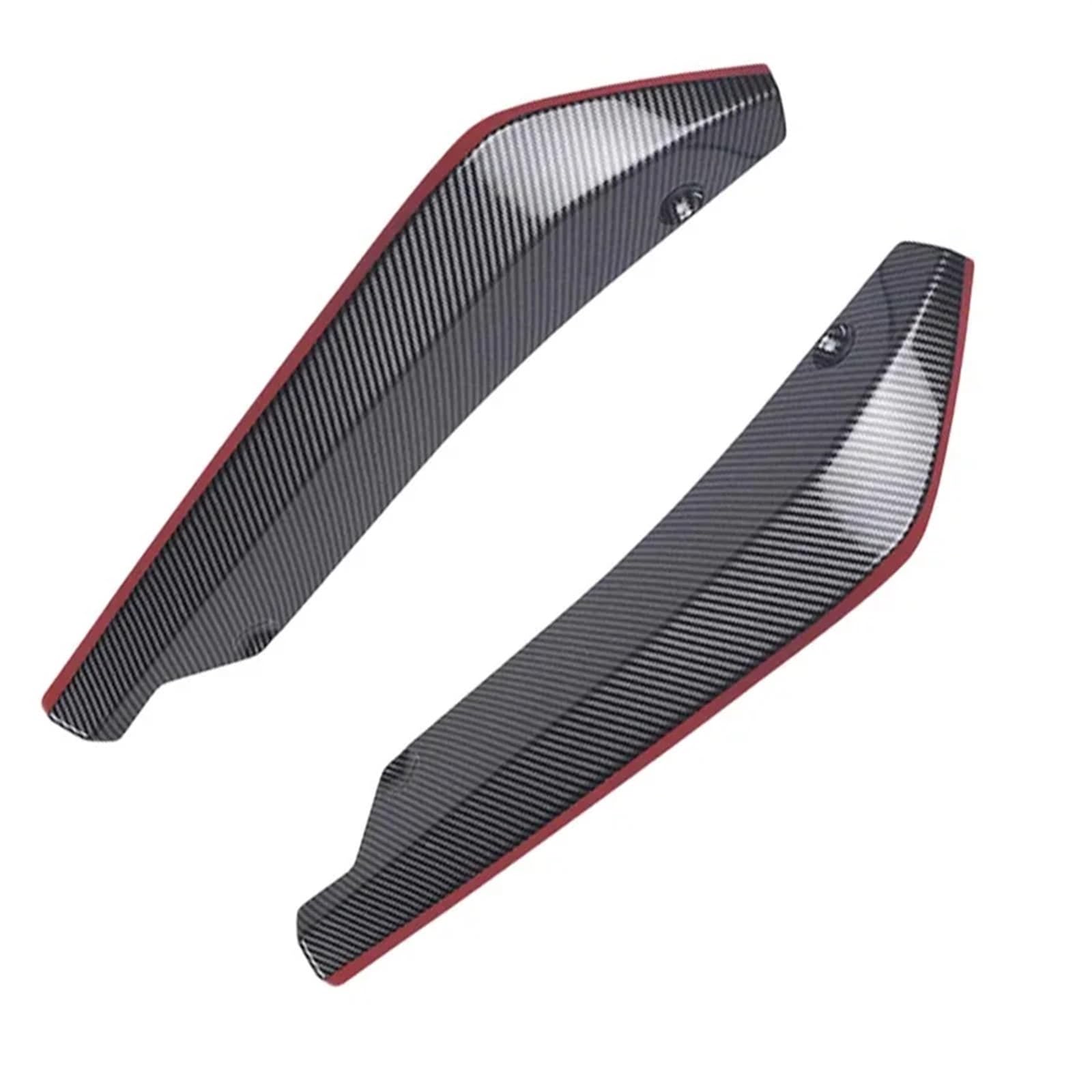 Heckflügel Auto Universal Für Golf 7 Vorne Hinten Stoßstange Streifen Lip Spoiler Diffusor Splitter Scratch Protector Carbon Faser Winglets Seite Rock Verlängerung Heckspoiler(B Black) von FIYFIOW