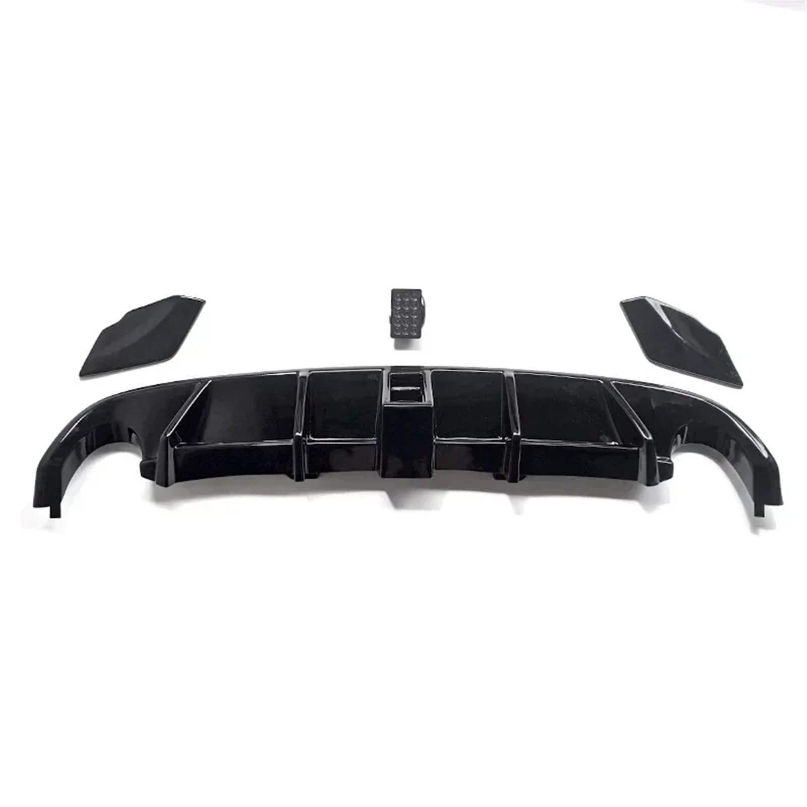 Heckflügel Carbon Farbe Hinten Diffusor Für Golf MK6 Für GTI 2008 2009 2010 2011 2012 2013 Schwarz Auto Körper Kit Lip Bumper Spoiler Kunststoff Splitter Heckspoiler(Type B Gloss Black) von FIYFIOW