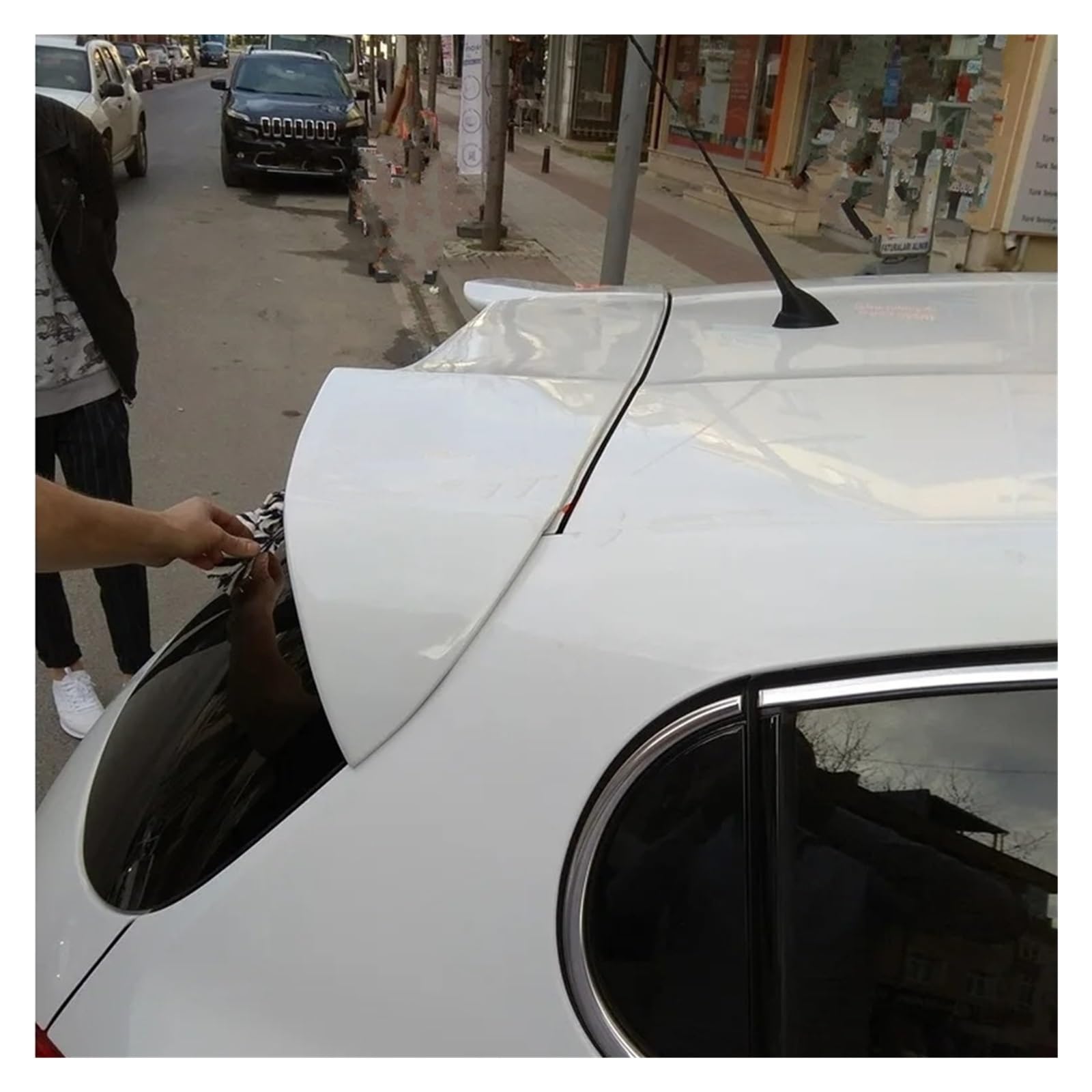 Heckflügel Fiber Fiberglas Hinten Dach Spoiler Flügel Stamm Lippe Auto Styling Vollständig Kompatibel Für Peugeot 208 2012 2013 2014 2015 2016 2017 2018 2019 Heckspoiler(Unpainted) von FIYFIOW