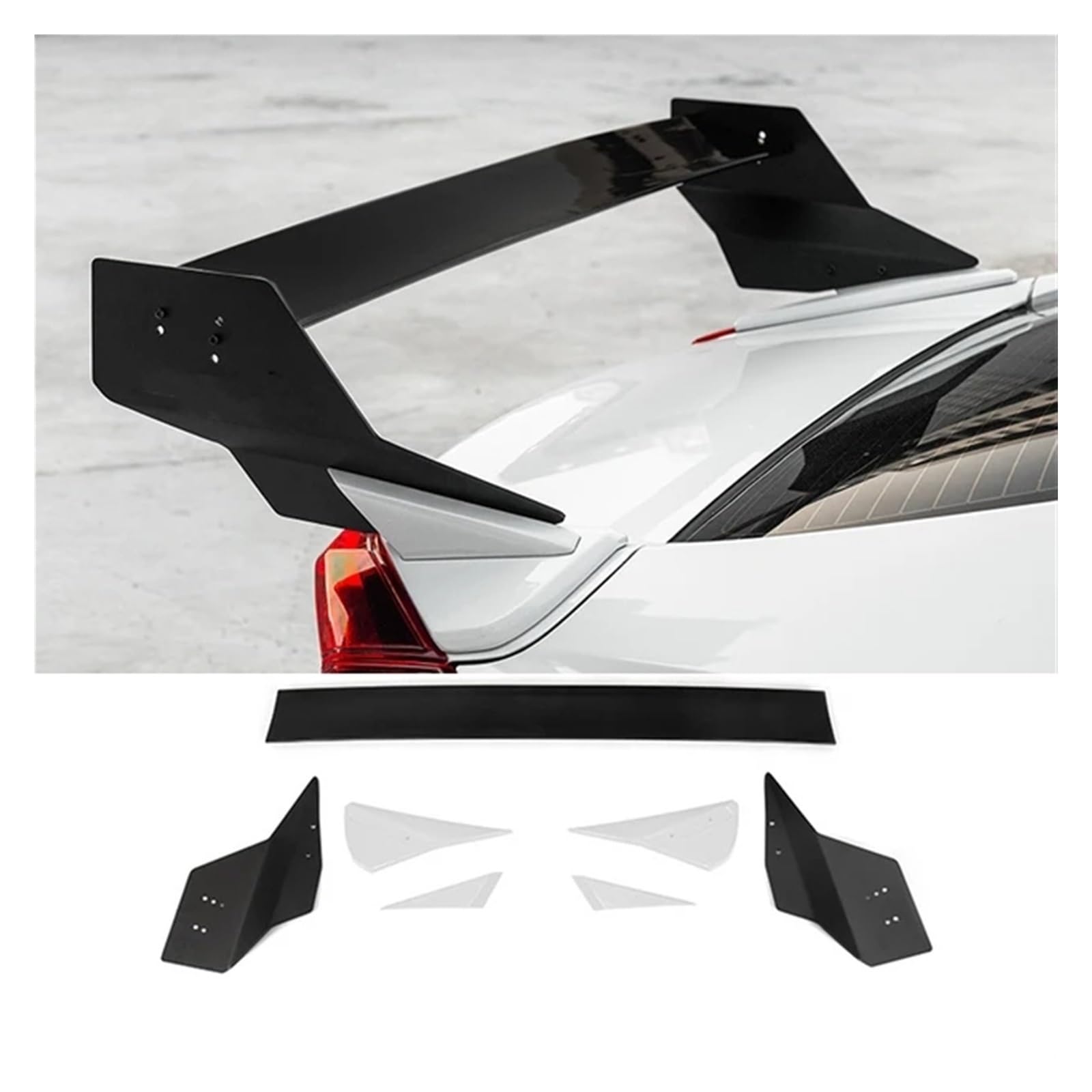 Heckflügel Für Civic 10th Gen Limousine FC1 FC2 2016 2017 2018 2019 Racing Stil Einstellbare Spoiler Hinten Stamm Deckel Flügel Zubehör Heckspoiler(B) von FIYFIOW