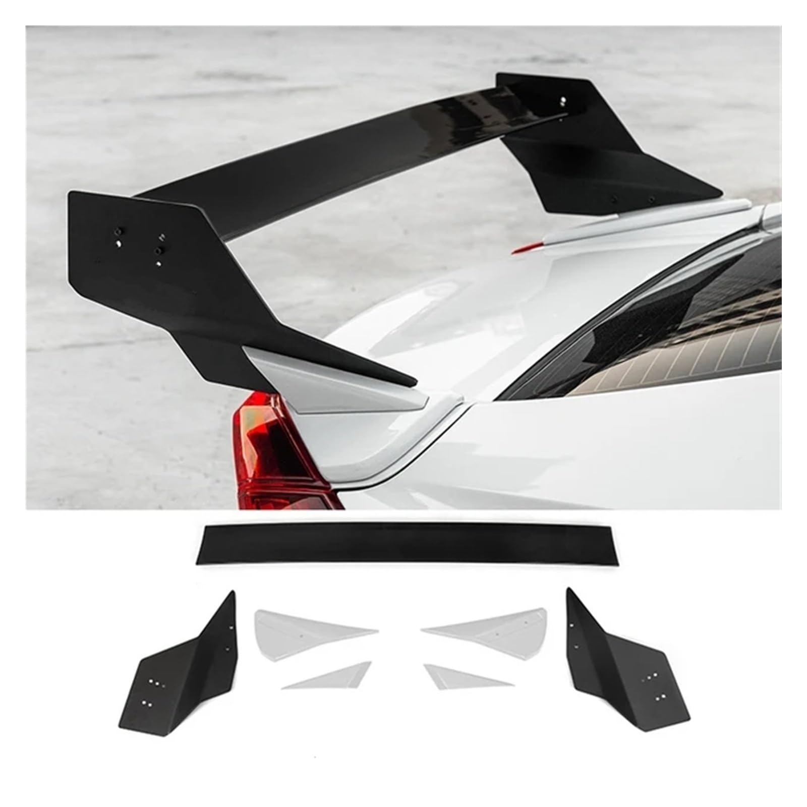 Heckflügel Für Civic 10th Gen Limousine FC1 FC2 2016 2017 2018 2019 Racing Stil Einstellbare Spoiler Hinten Stamm Deckel Flügel Zubehör Heckspoiler(E) von FIYFIOW