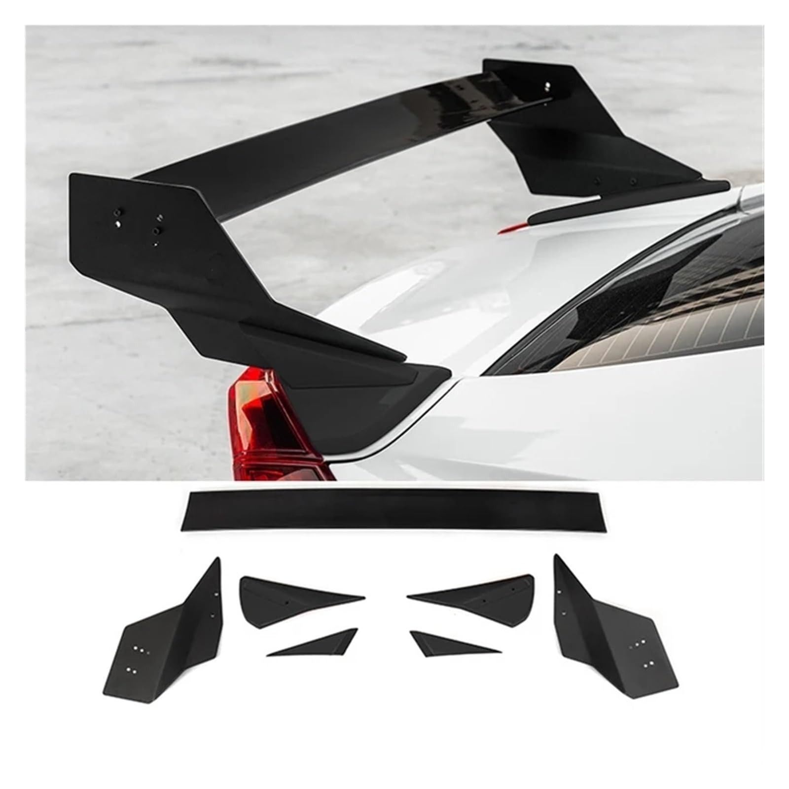 Heckflügel Für Civic 10th Gen Limousine FC1 FC2 2016 2017 2018 2019 Racing Stil Einstellbare Spoiler Hinten Stamm Deckel Flügel Zubehör Heckspoiler(F) von FIYFIOW