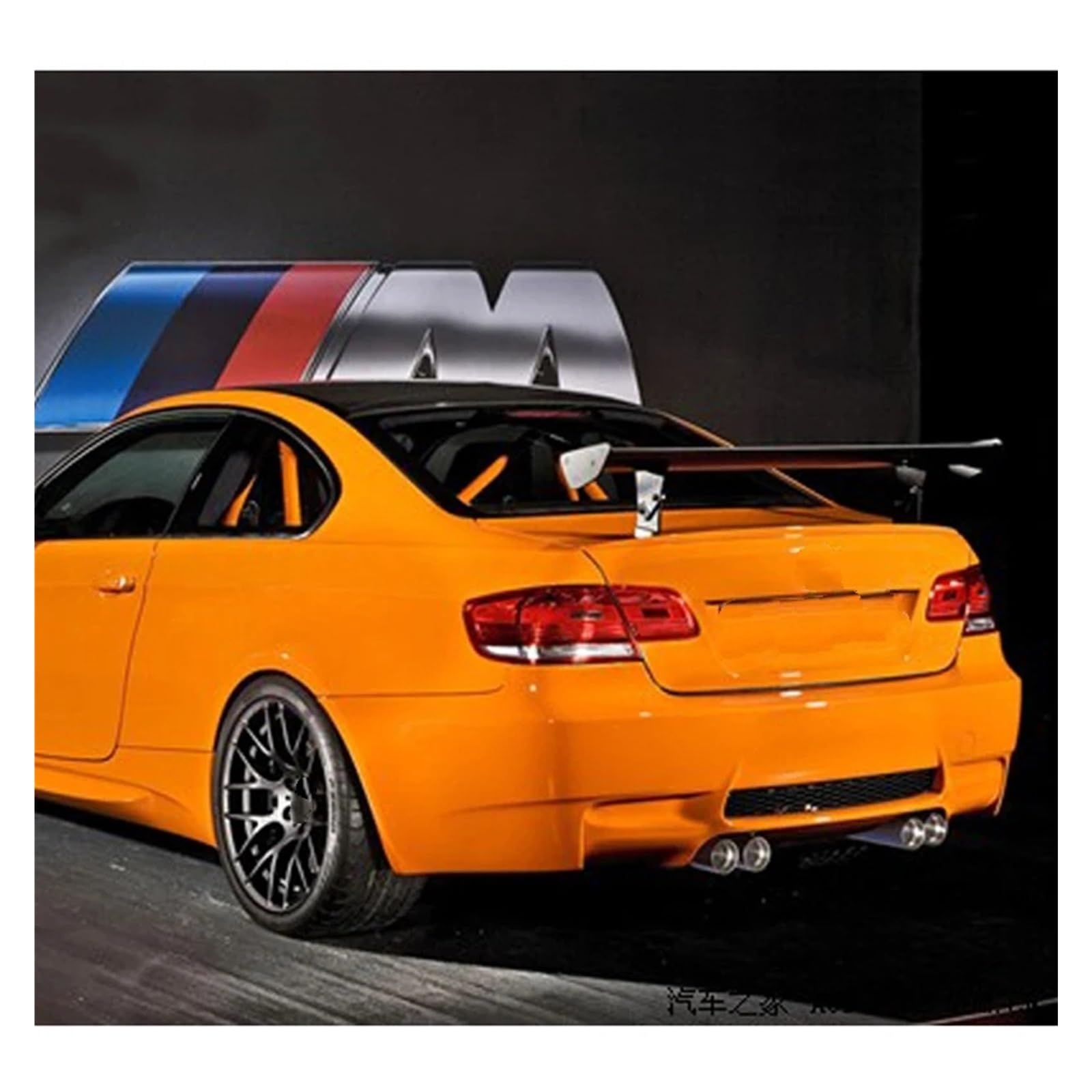 Heckflügel Für M3 Spoiler E92 E46 2003 2004 2005 2006 2007 2008 2009 2010 2011 2012 2013 GTS Stil Carbon Fiber Universal Hinten Flügel Spoiler Heckspoiler(Bright Black) von FIYFIOW