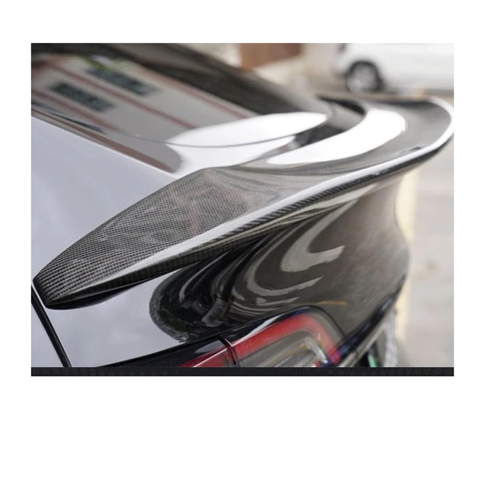 Heckflügel Für Tesla Für Modell 3/Y 2017 2018 2019 2020 2021 2022 2023 V Stil Sport Carbon Faser Stamm Deckel Spoiler Flügel Auto Heckklappe Klappe Trim Heckspoiler(Carbon Fibre My) von FIYFIOW