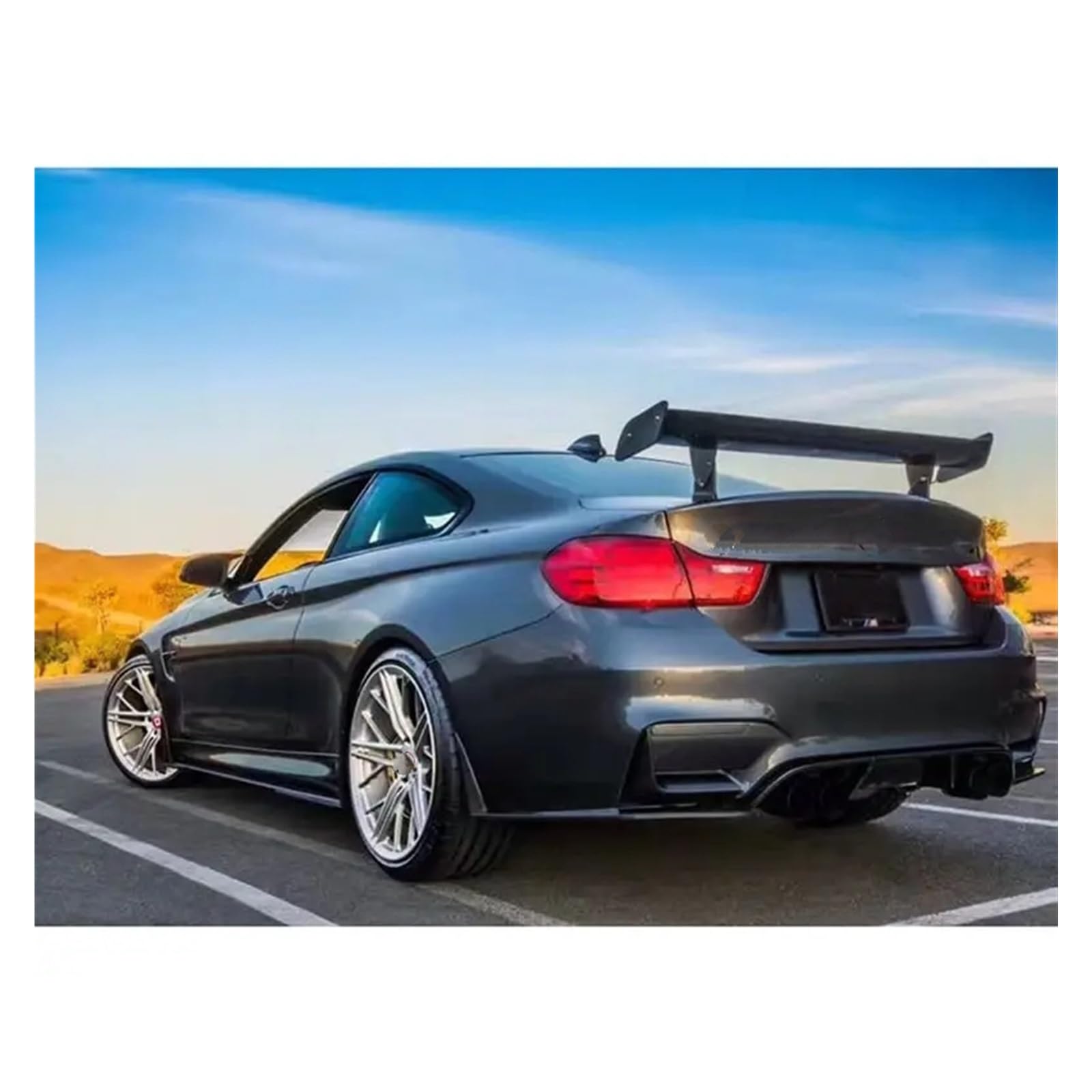 Heckflügel GTS Stil Carbon Fiber Universal Heckflügel Spoiler Für M3 Spoiler E92 E46 2003 2004 2005 2006 2007 2008 2009 2010 2011 2012 2013 Heckspoiler(Bright Black) von FIYFIOW