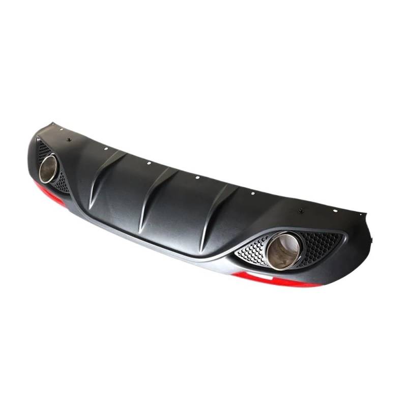 Heckflügel PP Heckstoßstange Diffusor Lippe Auto Heckdiffusor Auspuffspitzen Für Alfa Für Romeo Für Giulia Limousine 4 Tür 2016-2019 2020 Für Quadrifoglio TI Heckspoiler(with Reflectors) von FIYFIOW