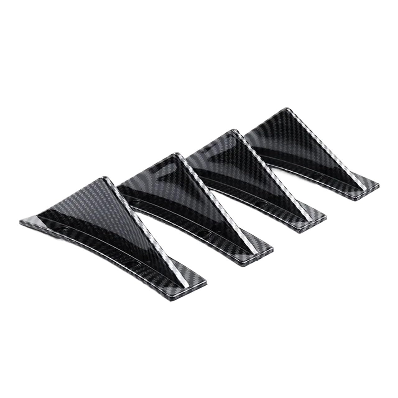 Heckflügel Universal 4 Stücke Carbon Faser Auto Modifizierte Heckschürze Diffusor Spoiler Schwarz Oder Rot ABS Heckschürze Lip Diffusor Anti-kollision Heckspoiler(Bend Carbon Fiber) von FIYFIOW