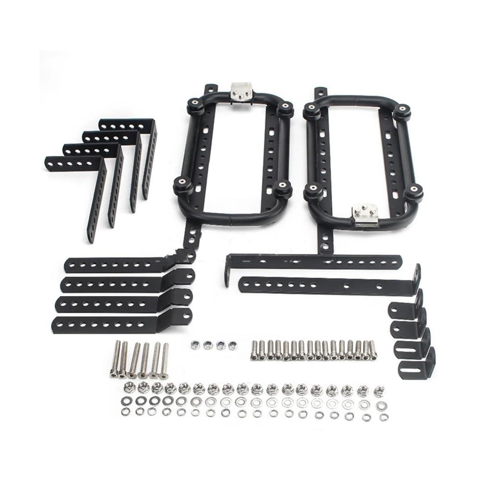 Hinterradgepäckträger 1 Set Motorrad Seite Box Halterung Sattel Stamm Halter Hinten Rack Seite Gepäck Fall Montage Träger Motorrad Zubehör Universal Gepäck Rack von FIYFIOW