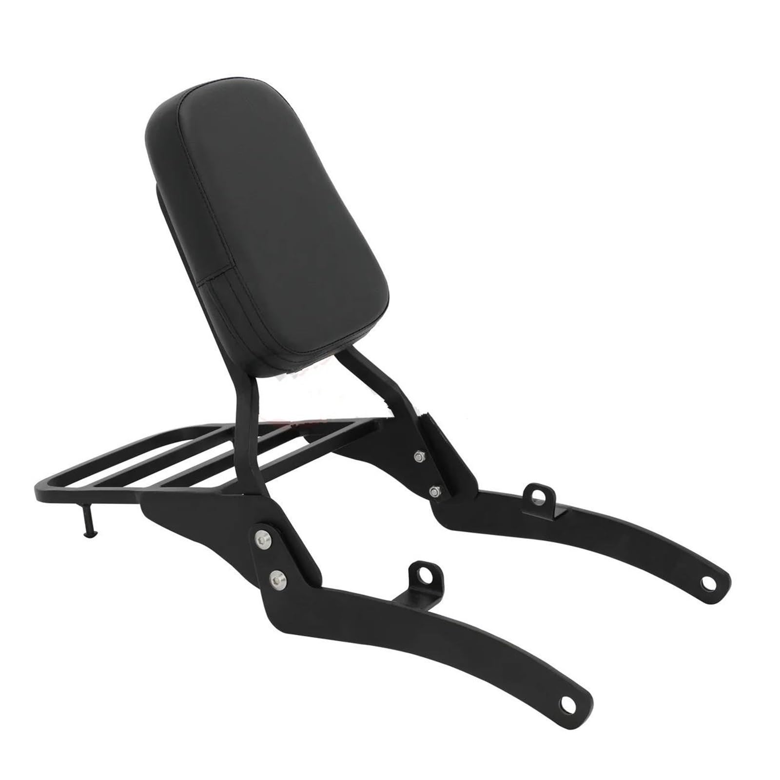 Hinterradgepäckträger Für Virago 400 535 XV400 XV535 Ganzjahres-Motorrad Abnehmbare Sissy Bar-Rückenlehne Kissenpolster Gepäckträger Gepäck Rack(Schwarz) von FIYFIOW