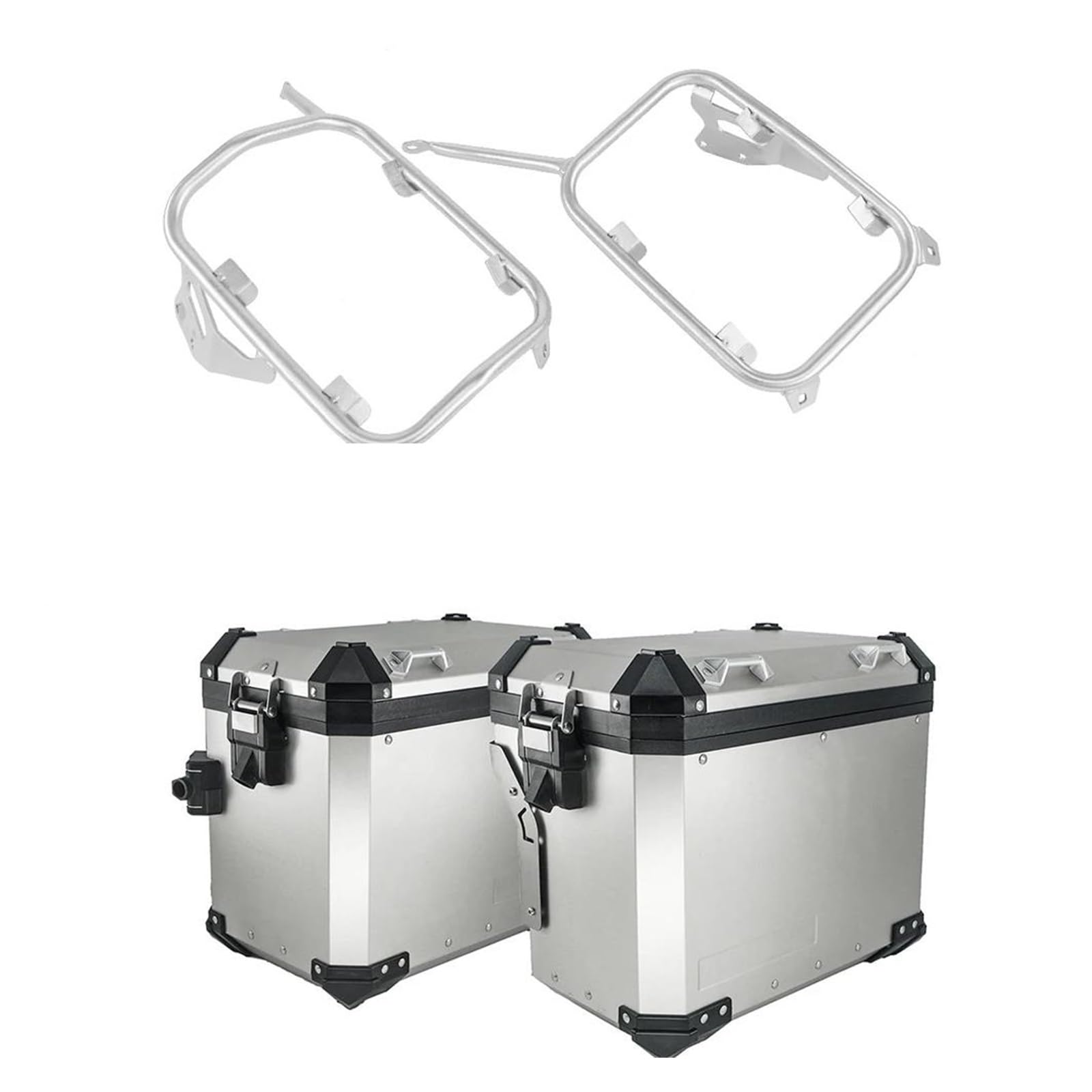 Hinterradgepäckträger Für XADV 750 Für XADV750 2017-2019 2020 Edelstahl Halterung Motorrad Packtaschen Top Case Aluminium Satteltasche Rack Gepäck Box Gepäck Rack(Panniers Bracket-SL) von FIYFIOW