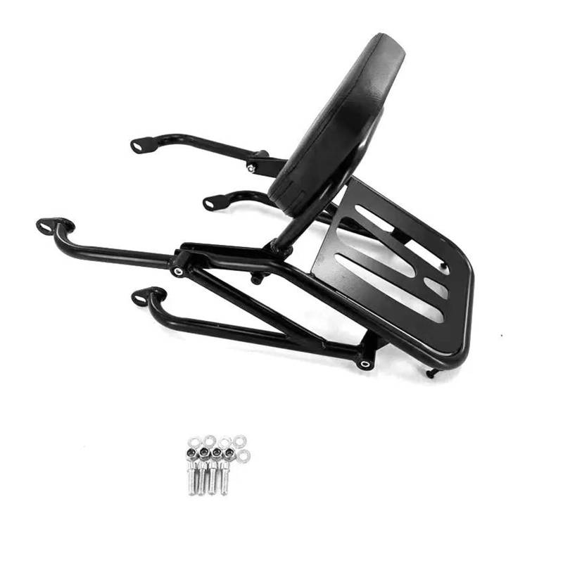 Hinterradgepäckträger Motorrad Abnehmbare Passagier Rückenlehne Sissy Bar Mit Gepäckträger Für Rebel CMX1100 Für cm 1100 2017-2022 Für CMX 1100 Gepäck Rack(Black-1 Set) von FIYFIOW