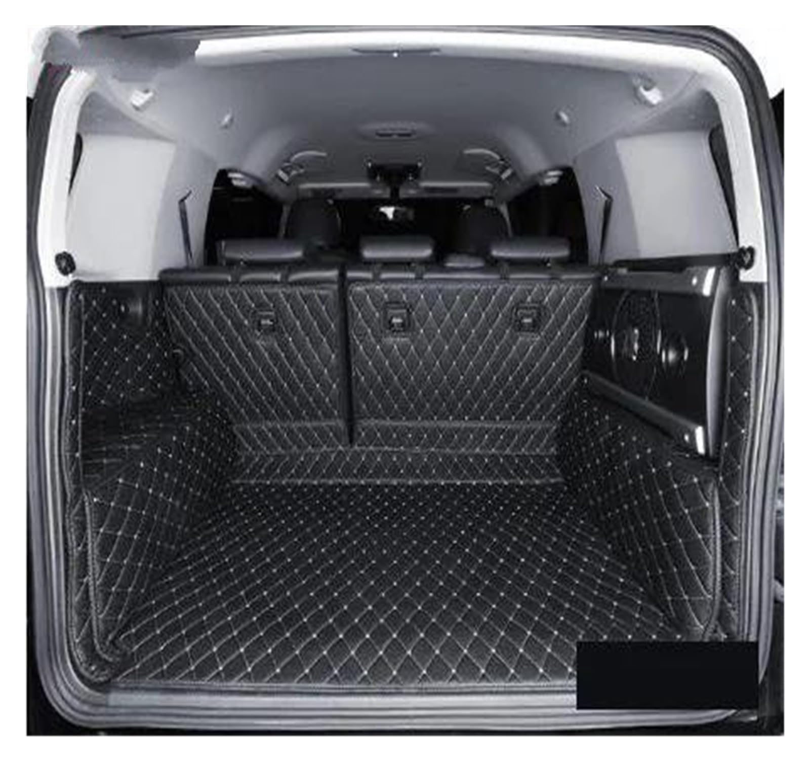 Kofferraummatte Kofferraum Schutzmatte Auto-Kofferraummatte Cargo-Liner Für Toyota Für FJ Für Cruiser 2008 2009 2010 2011 2012 2013 2014 2015 2016 2017 2018 2019 Leder(Black beige,B) von FIYFIOW