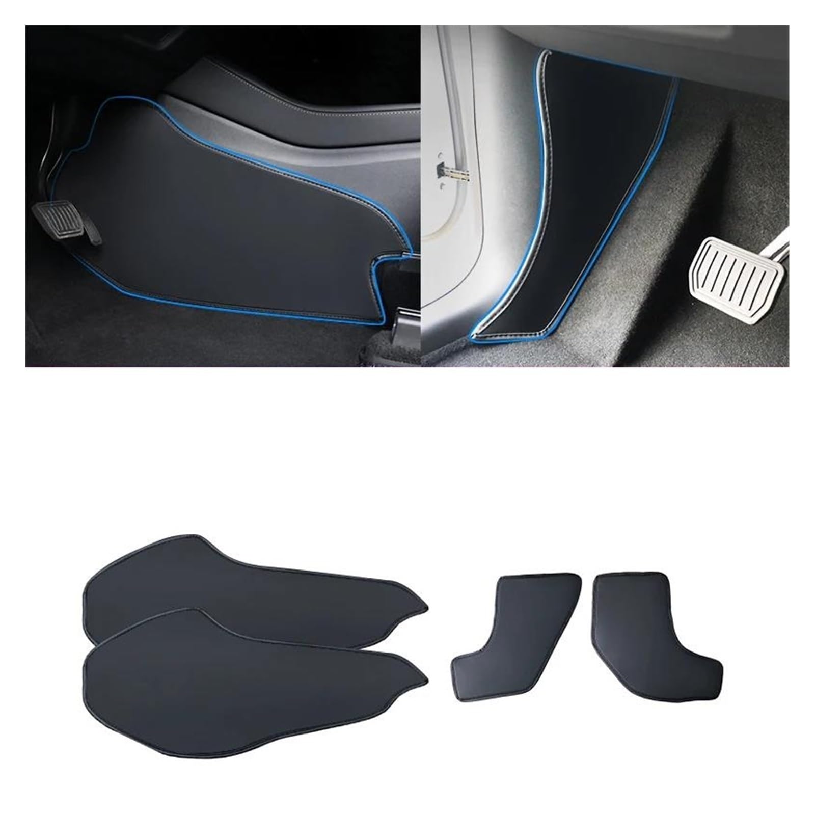 Kofferraummatte Kofferraum Schutzmatte Für Tesla Modell 3 2021-2022 Auto Leder Volle Encirculation Trunk Pad Vorne Hinten Kofferraum Matte Innen Dekoration Zubehör(Centre Pad) von FIYFIOW