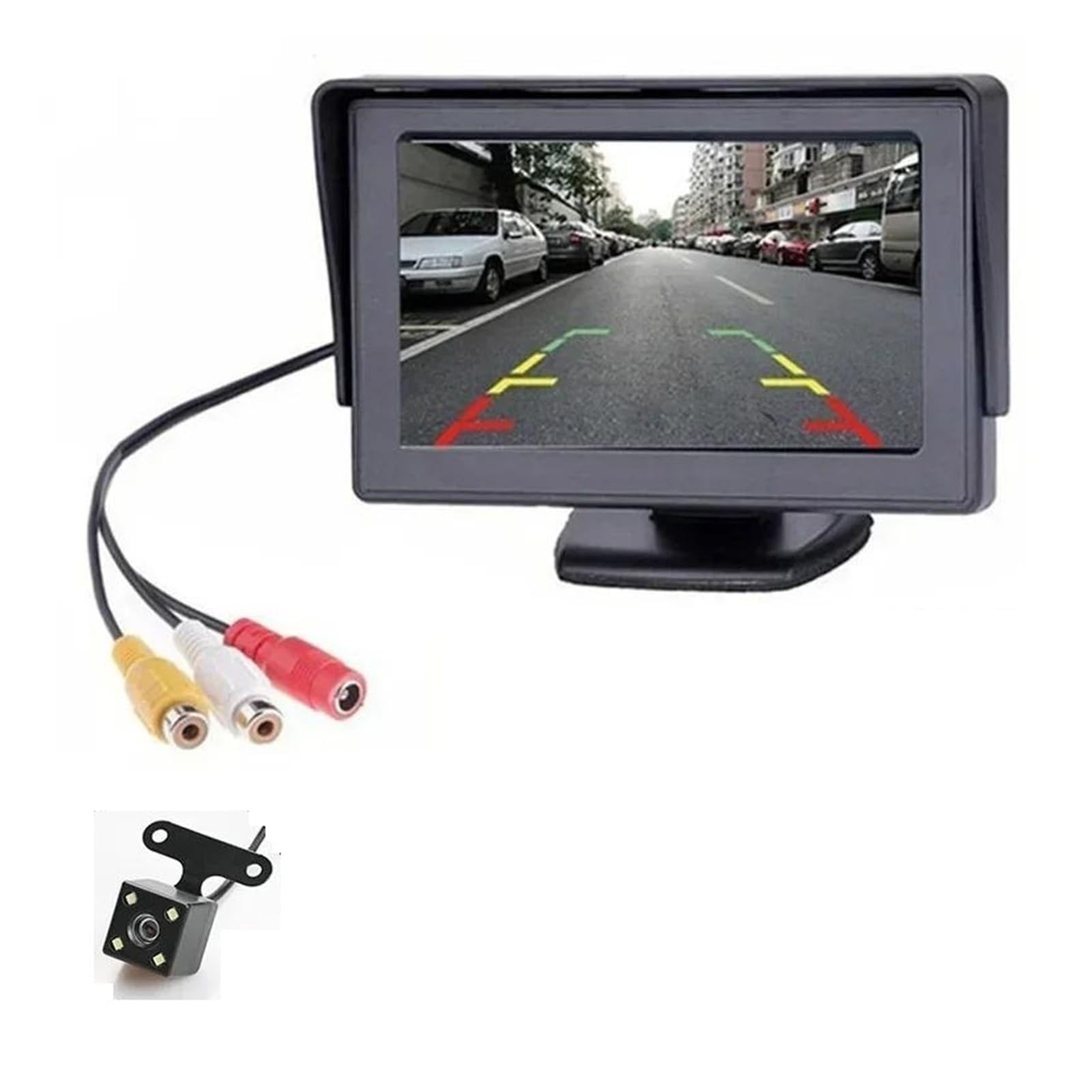 Rückansichtskamera Auto-Rückfahrmonitor Mit Rückfahrkamera, Rückfahrkamera-Set, Rückfahrmonitor, Backup-Auto-Monitor, Anzeige, Parken Reverse Kamera(A) von FIYFIOW