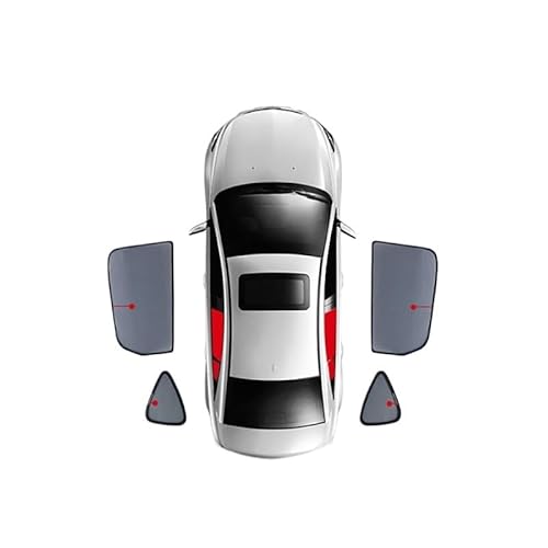 Sonnenblende Auto Für Kia Für NIRO Für DE 2016-2022 Magnetische Auto Sonnenschutz Schild Frontscheibe Vorhang Hinten Seite Baby Sitz Fenster Sonnenschutz Visier Sonnenschutz Vorhang(4PCS Rear Trian) von FIYFIOW