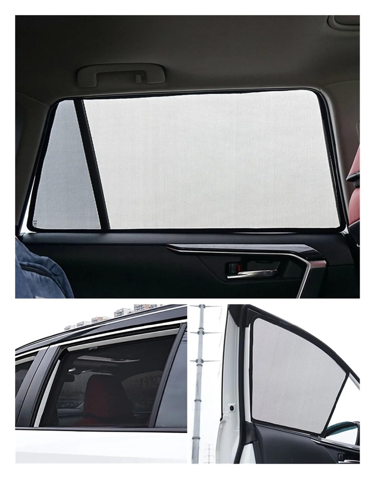 Sonnenblende Auto Für Land Für Rover Für Defender 110 L663 2019-2023 Benutzerdefinierte Magnetische Auto Fenster Sonnenschutz Vorhang Mesh Front Windschutzscheibe Rahmen Sonnenschutz Vorhang(4PCS FRON von FIYFIOW