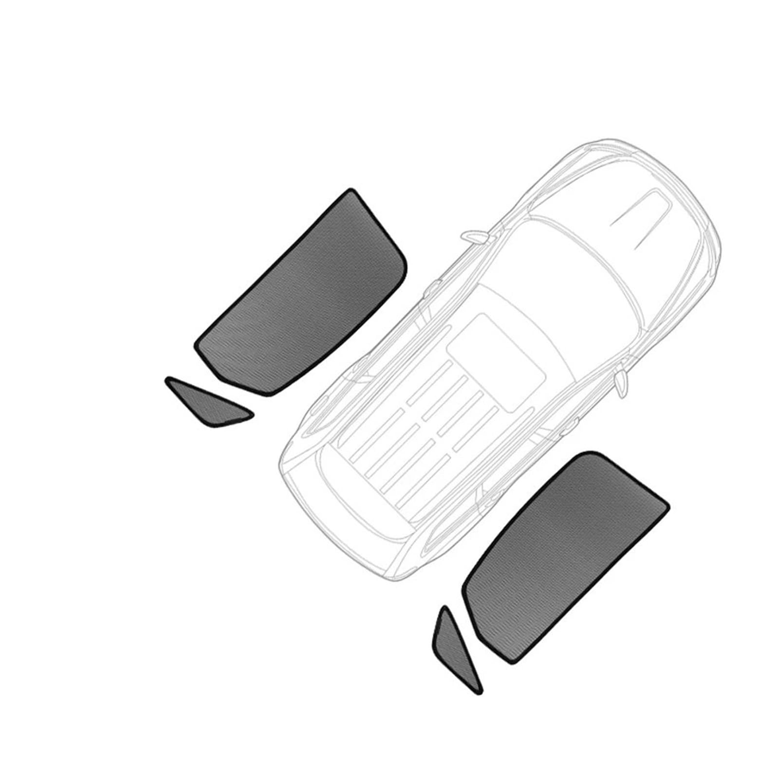 Sonnenblende Auto Für MG Für ZS EV SUV 2017 2018-2023 2024 Frontscheibe Rahmen Vorhang Magnetische Auto Sonnenschutz Schild Hinten Seite Fenster Sonnenschutz Visier Sonnenschutz Vorhang(Rear Triangu von FIYFIOW